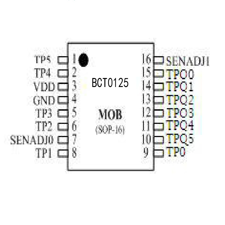 中山触摸IC BCT0125