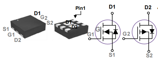XR2221 N+P双通道中山场效应管，低导通内阻