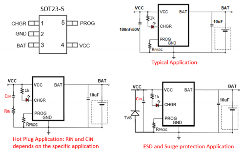 SA4354 36V 集成 OVP 保护 600mA 锂电池线性中山充电芯片