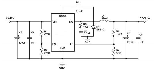 100V的中山异步降压型DC-DC转换器XR3820