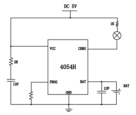 4054H 具有电源 OVP 功能的 500mA 中山单节锂离子电池线性充电器