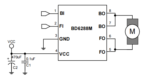 DC中山双向马达驱动芯片 BD6288M 有刷直流电机驱动IC