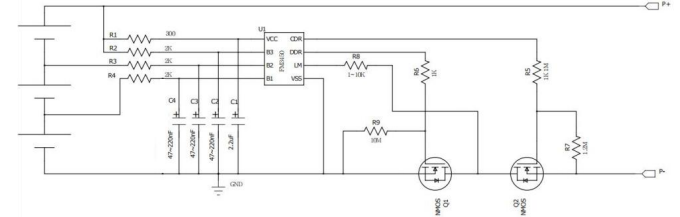 FM3450C 中山3节串联用锂电池保护IC