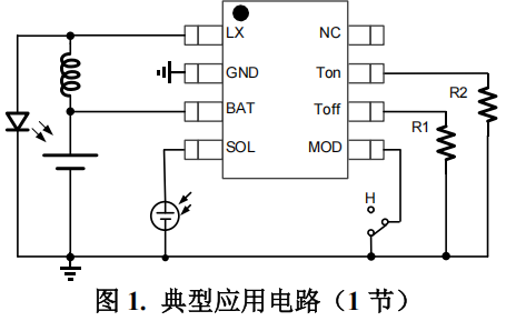 YX861C 是一款支持LED 常亮和闪亮两功能 的中山太阳能灯串控制芯片
